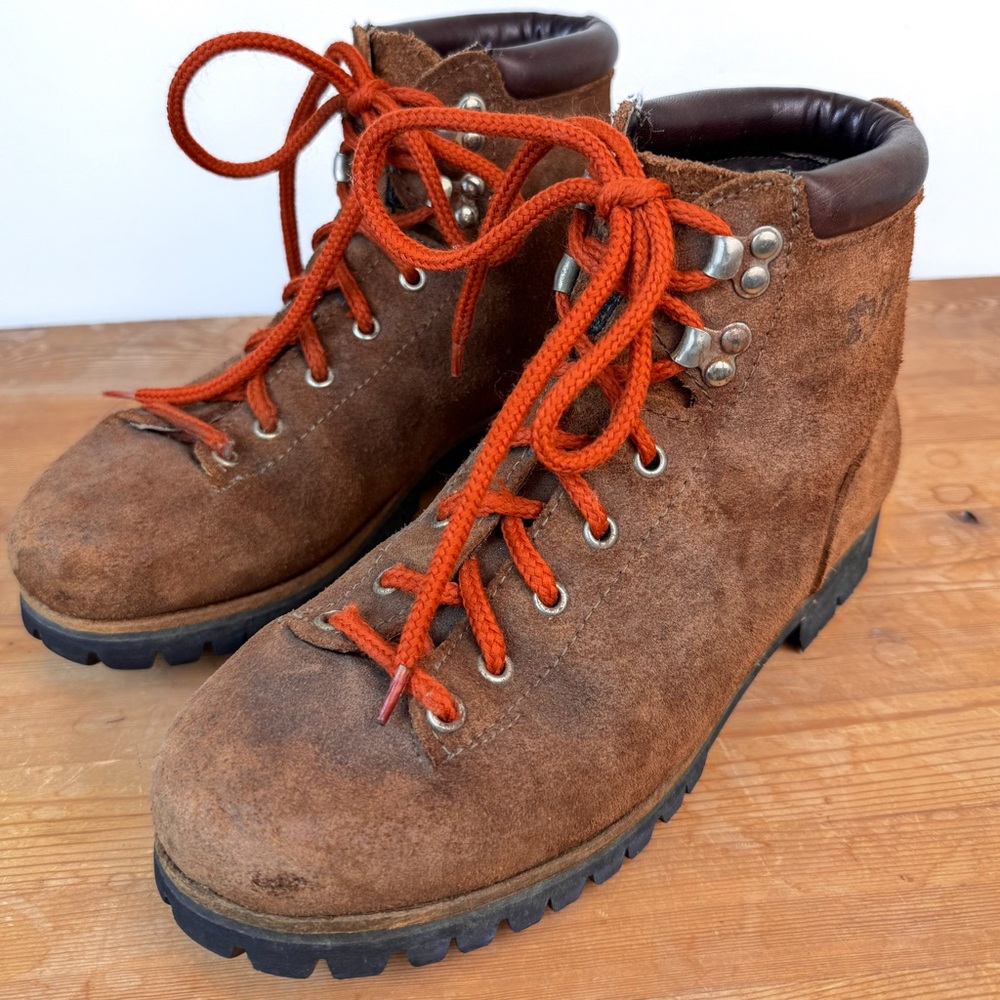 Vintage Leather Mountaineering Boots